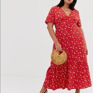 Glamorous Curve Smock Dress in Vintage Floral